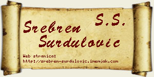 Srebren Surdulović vizit kartica